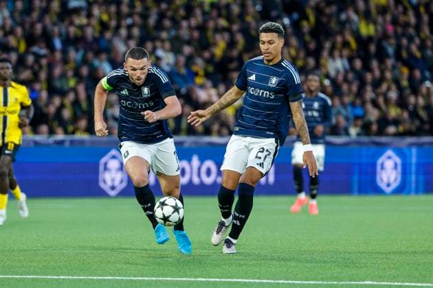 John McGinn Aston Villa, 07 and Morgan Rogers Aston Villa, 27 , Football, UEFA Champions League, Matchday 1, 2024 2025, Young Boys Bern vs Aston Villa, 17 09 2024, Stadion Wankdorf, Bern, Switzerland Bern Stadion Wankdorf Bern Switzerland Copyright: xGrantxHubbsx