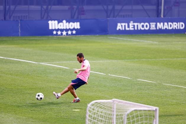 September 18, 2024, Majadahonda, Madrid, SPAIN: Jorge Resurreccion Koke of Atletico de Madrid warms up during the training day of Atletico de Madrid ahead of the UEFA Champions League, football match against RB Leipzig, at Ciudad Deportiva Wanda Atletico de Madrid on September 18, 2024, in Majadahonda, Madrid, Spain. Majadahonda SPAIN - ZUMAa181 20240918_zaa_a181_049 Copyright: xDennisxAgyemanx