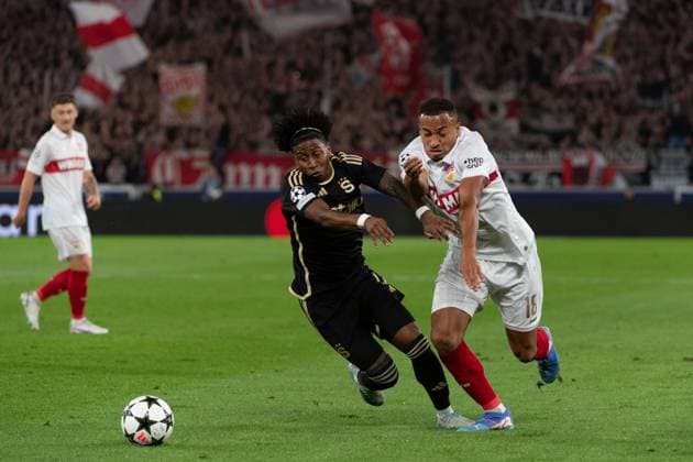 v li Angelo Preciado AC Sparta Prague, 17 , Jamie Leweling VfB Stuttgart 18 GER, VfB Stuttgart vs AC Sparta Prague, Football, Men, UEFA Champions League, Matchday 2, Season 2024 2025, 01 10 2024, GER, VfB Stuttgart vs AC Sparta Prague, Football, Men, UEFA Champions League, Matchday 2, Season 2024 2025, 01 10 2024 Stuttgart Copyright: xEibner-Pressefoto WolfgangxFrankx EP_WFK