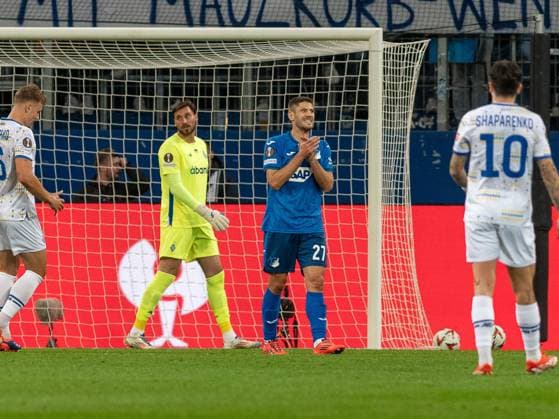 Andrej Kramaric TSG 1899 Hoffenheim, 27 , missed goal chance, GER, TSG 1899 Hoffenheim vs Dynamo Kiev, Football, UEFA Europa League, Matchday 2, 2024 2025 season, 03 10 2024 GER, TSG 1899 Hoffenheim vs Dynamo Kiev, Football, UEFA Europa League, Matchday 2, 2024 2025 season, 03 10 2024 Sinsheim Copyright: xEibner-Pressefoto FlorianxSchustx EP_FSU