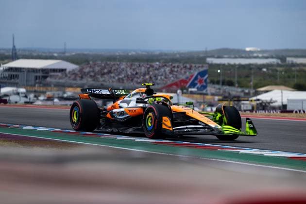 Lando Norris McLaren Formula 1 Team, Great Britain, 04 in McLaren MCL38, USA, Formula 1 World Championship, Pirelli Grand Prix of the United States of America, Circuit of the Americas Austin, Free Practice, 18 10 2024 USA, Formula 1 World Championship, Pirelli Grand Prix of the United States of America, Circuit of the Americas Austin, Free Practice, 18 10 2024 Austin Copyright: xEibner-Pressefoto Memmlerx EP_MMR
