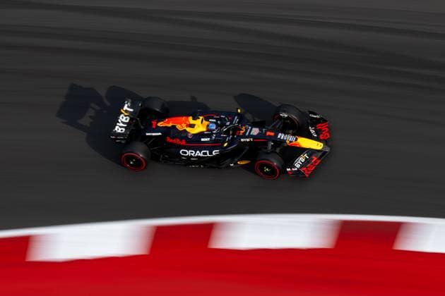 Max Verstappen Oracle Red Bull Racing, Netherlands, 01 in RedBull RB20, USA, Formula 1 World Championship, Pirelli Grand Prix of the United States of America, Circuit of the Americas Austin, Sprint Qualifying, 18 10 2024 USA, Formula 1 World Championship, Pirelli Grand Prix of the United States of America, Circuit of the Americas Austin, Sprint Qualifying, 18 10 2024 Austin Copyright: xEibner-Pressefoto Memmlerx EP_MMR