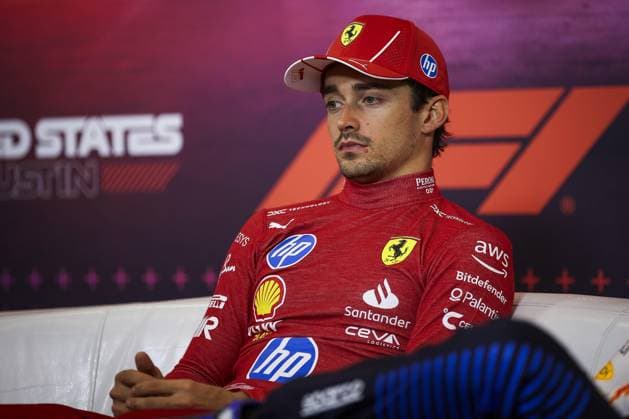 LECLERC Charles (mco), Scuderia Ferrari SF-24, portrait, press conference, PK, Pressekonferenz during the Formula 1 Pirelli United States Grand Prix 2024, 19th round of the 2024 Formula One World Championship, WM, Weltmeisterschaft from October 18 to 20, 2024 on the Circuit of the Americas, in Austin, United States of America - F1 - US GRAND PRIX 2024 DPPI Panoramic 241020_R19_USA_DP_EA012748