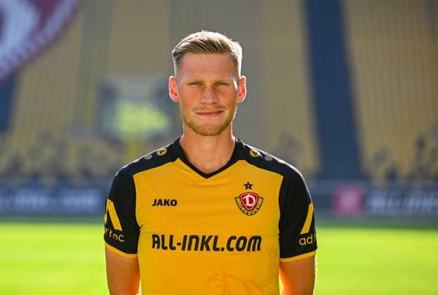 Jonas Sterner, head, headshot, portrait, portrait photo, portrait, photo appointment, photo shoot, SG Dynamo Dresden, soccer, soccer, football, 3 Liga, season 2024 2025, Rudolf Harbig Stadium Dresden, 18 09 2024,