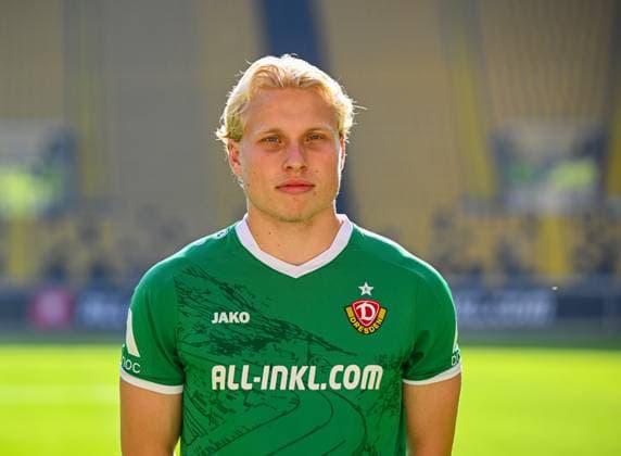 Goalkeeper Phillip Böhm, head, headshot, portrait, portrait photo, portrait, photo appointment, photo shoot, SG Dynamo Dresden, soccer, football, 3 Liga, season 2024 2025, Rudolf Harbig Stadium Dresden, 18 09 2024,