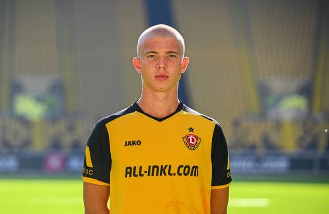 Dmytro Bohdanov, head, headshot, portrait, portrait photo, portrait, photo session, photo shoot, SG Dynamo Dresden, soccer, football, 3 Liga, season 2024 2025, Rudolf Harbig Stadium Dresden, 18 09 2024,