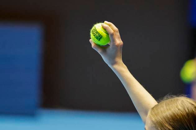 Match ball, Ball girl, Ball, Tennis ball , Tennis, Swiss Indoors ATP World Tour 500 , 1 8 Finals Doubles, 2024, Wesley Koolhof NED , Nikola Mektic CRO vs Francisco Cerundolo ARG , Tomas Martin Etcheverry ARG , 21 10 2024, St Jakobshalle, Basel, Switzerland Basel St Jakobshalle BS Switzerland Copyright: xGrantxHubbsx