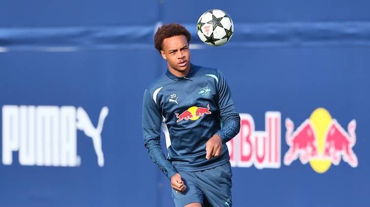 RB Leipzig Training Champions League Leipzig, 22 10 2024, RB Academy, Football, UEFA Champions League, Matchday 1, RB LEIPZIG vs FC LIVERPOOL on 23 10 2024 , Final training RB Leipzig , In the picture Assan Ouedraogo 20, RB Leipzig , Picture Point