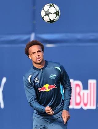 RB Leipzig Training Champions League Leipzig, 22 10 2024, RB Academy, Football, UEFA Champions League, Matchday 1, RB LEIPZIG vs FC LIVERPOOL on 23 10 2024 , Final training RB Leipzig , In the picture Assan Ouedraogo 20, RB Leipzig , Picture Point