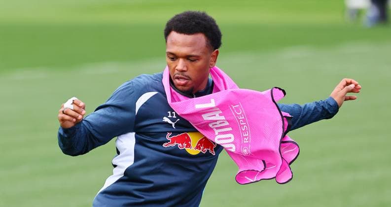 RB Leipzig Training Champions League Leipzig, 22 10 2024, RB Academy, Football, UEFA Champions League, Matchday 1, RB LEIPZIG vs FC LIVERPOOL on 23 10 2024 , Final training RB Leipzig , In the picture Lois Openda 11, RB Leipzig , Picture Point