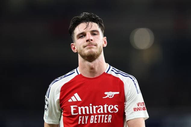 - Arsenal v Shakhtar Donetsk, UEFA Champions League, League Stage, Emirates Stadium, London, UK - 22nd October 2024. Daniel Weir Crystal Pix Declan Rice of Arsenal. - Arsenal v Shakhtar Donetsk, UEFA Champions League, League Stage, Emirates Stadium, London, UK - 22nd October 2024. Daniel Weir Crystal Pix London Emirates Stadium UK Copyright: xDanxWeirx CP_Arsenal_Shakhtar_Donetsk_143