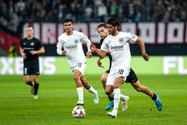 Mahmoud Dahoud Eintracht Frankfurt, 18 on the ball, GER, Eintracht Frankfurt vs Rigas FS, Football, UEFA Europa League, Matchday 3, Season 2024 25, 24 10 2024 GER, Eintracht Frankfurt vs Rigas FS, Football, UEFA Europa League, Matchday 3, Season 2024 25, 24 10 2024 Frankfurt Copyright: xEibner-Pressefoto FlorianxWieganx EP_FWD