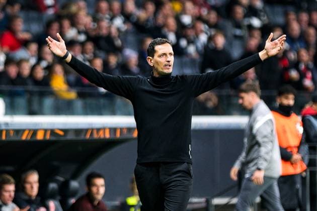 Dino Toppmoeller Eintracht Frankfurt, Coach gestures, GER, Eintracht Frankfurt vs Rigas FS, Football, UEFA Europa League, Matchday 3, Season 2024 25, 24 10 2024 GER, Eintracht Frankfurt vs Rigas FS, Football, UEFA Europa League, Matchday 3, Season 2024 25, 24 10 2024 Frankfurt Copyright: xEibner-Pressefoto FlorianxWieganx EP_FWD