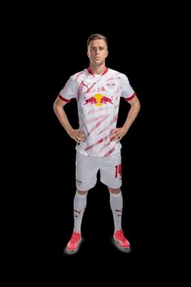 Christoph Baumgartner RB Leipzig portrait appointment season 2024 2025, men, 1 BL, RB Leipzig, portrait, introduction, presentation, press appointment, soccer, GER, RedBull, Red Bull, RBL shooting, studio, studio shooting, clipping, xptt