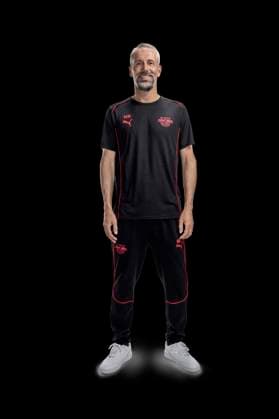 Marco Rose coach RB Leipzig portrait appointment season 2024 2025, men, 1 BL, RB Leipzig, portrait, introduction, presentation, press appointment, soccer, GER, RedBull, Red Bull, RBL shooting, studio, studio shooting, clipping, xptt