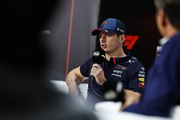VERSTAPPEN Max (ned), Red Bull Racing RB20, portrait press conference, PK, Pressekonferenz during the Formula 1 Grande Premio de Sao Paulo 2024, 21th round of the 2024 Formula One World Championship, WM, Weltmeisterschaft from November 1 to 3, 2024 on the Interlagos Circuit, in Sao Paulo, Brazil - F1 - SAO PAULO GRAND PRIX 2024 DPPI Panoramic 241031_R21_BRASILE_DP_XB3_1755