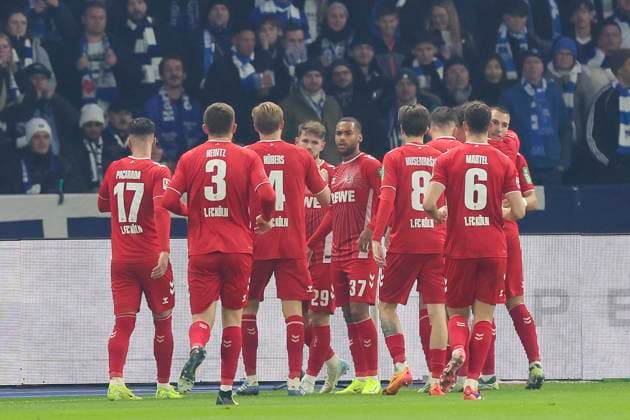 Tim Lemperle 1 FC Koeln celebrates his goal with teammates, 2 Bundesliga, Hertha BSC vs 1 FC Köln, Olympiastadion, November 2, 2024 in Berlin, Germany Photo by Marco Steinbrenner DeFodi Images Tim Lemperle 1 FC Koeln celebrates his goal with teammates, 2 Bundesliga, Hertha BSC vs 1 FC Köln, Olympiastadion, November 2, 2024 in Berlin, Germany Photo by Marco Steinbrenner DeFodi Images DFB DFL REGULATIONS PROHIBIT ANY USE OF PHOTOGRAPHS AS IMAGE SEQUENCES AND OR QUASI VIDEO not used in POL SRB CRO FRA GBR NED ITA USA Defodi 700 berlin koeln 20241102 042 Defodi-700 not used in POL SRB CRO FRA GBR NED ITA USA DFB DFL REGULATIONS PROHIBIT ANY USE OF PHOTOGRAPHS AS IMAGE SEQUENCES AND OR QUASI-VIDEO.