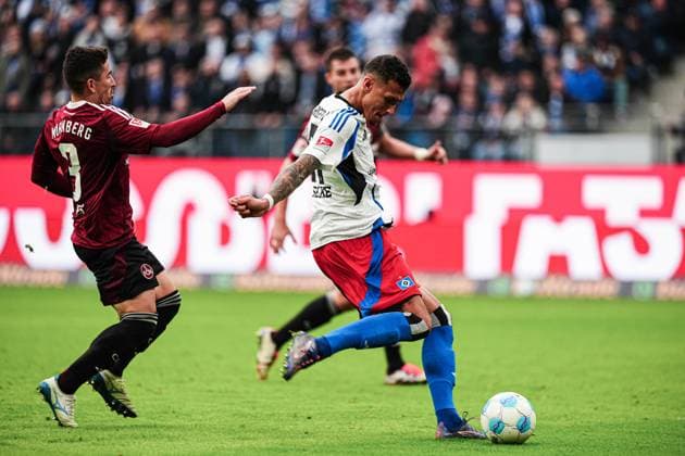 Goal shot Goal chance Davie Selke Hamburger SV, 27 GER, Hamburger SV vs 1 FC Nuernberg, Football, 2 Bundesliga, Matchday 11, Season 2024 2025, 03 11 2024 DFL REGULATIONS PROHIBIT ANY USE OF PHOTOGRAPHS AS IMAGE SEQUENCES AND OR QUASI VIDEO GER, Hamburger SV vs 1 FC Nuernberg, Football, 2 Bundesliga, Matchday 11, Season 2024 2025, 03 11 2024 Hamburg Copyright: xEibner-Pressefoto MarcelxvonxFehrnx EP_MFN