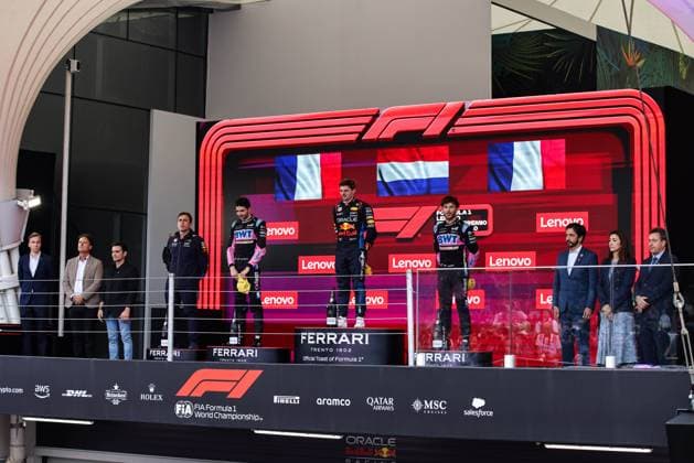 WACHE Pierre (fra), Technical Director of Red Bull Racing, portrait OCON Esteban (fra), Alpine F1 Team A524, portrait VERSTAPPEN Max (ned), Red Bull Racing RB20, portrait GASLY Pierre (fra), Alpine F1 Team A524, portrait during the Formula 1 Grande Premio de Sao Paulo 2024, 21th round of the 2024 Formula One World Championship, WM, Weltmeisterschaft from November 1 to 3, 2024 on the Interlagos Circuit, in Sao Paulo, Brazil - F1 - SAO PAULO GRAND PRIX 2024 DPPI Panoramic 241103_R21_BRASILE_DP_XB5_4125
