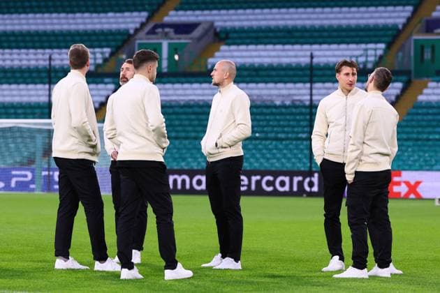 Celtic Glasgow RB Leipzig Matchday 1 Glasgow, 04 11 2024, Celtic Park, Football, UEFA Champions League, Matchday 4 , Celtic Glasgow vs RB Leipzig, Matchday 1 , In picture Pitchwalk , Only editorial use Photo for editorial use only , UEFA regulations prohibit any use of photographs as image sequences and or quasi video ,