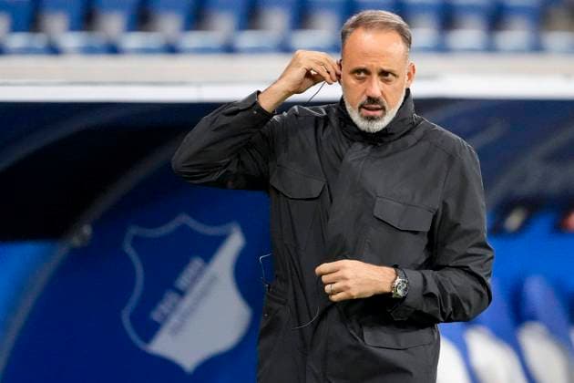 Pellegrino Matarazzo Rino, Coach, Head Coach, Hoffenheim , Single Image, Single Photo, Action, Action, 07 11 2024, Sinsheim Germany , Football, UEFA Europa League, Group Stage, TSG 1899 Hoffenheim Olympique Lyon, REGULATIONS PROHIBIT ANY USE OF PHOTOGRAPHS AS IMAGE SEQUENCES AND OR QUASI VIDEO xozx