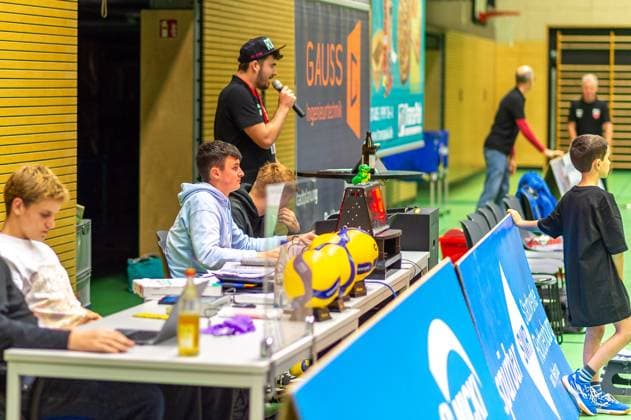 Marc Schulz TV Rottenburg, Speaker TV Rottenburg vs L E Volleys, Volleyball, 2 Bundesliga Sued, Matchday 7, Season 2024 2025, 16 11 2024, TV Rottenburg vs L E Volleys, Volleyball, 2 Bundesliga Sued, Matchday 7, Season 2024 2025, 16 11 2024 Rottenburg Copyright: xEibner-Pressefoto RalphxKunzex EP_RKE