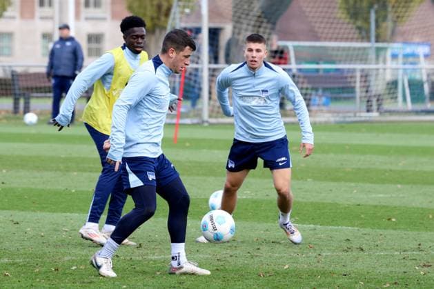 DEU, DFL, 2 FBL Hertha BSC, Training, 25 11 2024, Sportforum, Berlin, DEU, DFL, 2 FBL Hertha BSC, Training, im Bild Diego Demme Hertha BSC Berlin 6 DFL regulations prohibit any use of Photographs as image sequences and or quasi video Foto Juergen Engler nordphoto GmbH nordphotoxGmbHx xEngler nph00076