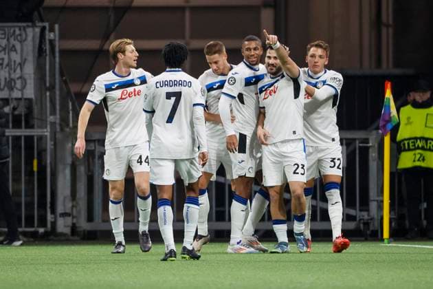 Goal celebration Atalanta Bergamo at 1 3 by Sead Kolasinac Atalanta Bergamo, 23 , Soccer, UEFA Champions League, Matchday 5, 2024 2025, Young Boys Bern vs Atalanta Bergamo, 26 11 2024, Stadion Wankdorf, Bern, Switzerland Bern Stadion Wankdorf Canton Bern Switzerland Copyright: xGrantxHubbsx