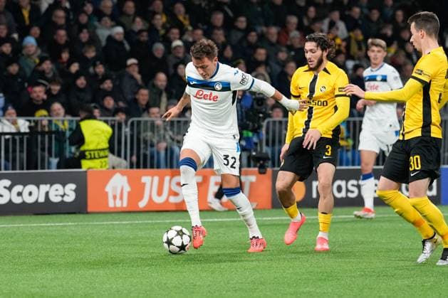 Mateo Retegui Atalanta Bergamo , 32 Soccer, UEFA Champions Legue, Matchday 5, 2024 2025, BSC Young Boys vs Atalanta Bergamo, 26 11 2024, Stadion Wankdorf, Bern,Switzerland, Bern Wankdorf Stadion Canton Bern Switzerland Copyright: xFinleyxMörchx