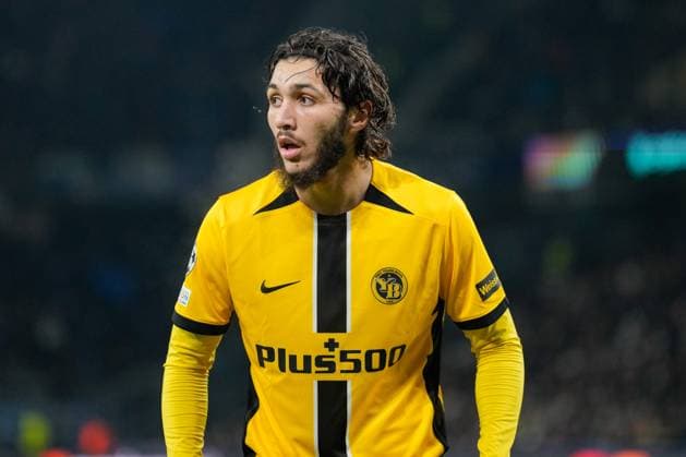 Jaouen Hadjam BSC Young Boys , 3 YB Football, UEFA Champions Legue, Matchday 5, 2024 2025, BSC Young Boys vs Atalanta Bergamo, 26 11 2024, Stadion Wankdorf, Bern,Switzerland, Bern Wankdorf Stadium Canton of Bern Switzerland Copyright: xFinleyxMörchx