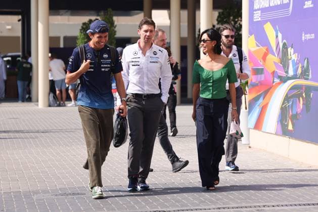 Alexander Albon Williams Racing, 23 , James Vowles Williams Racing, Team Principal , Lily Muni He, ARE, Formula 1 World Championship, Abu Dhabi Grand Prix, Yas Marina Circuit, 07 12 2024 ARE, Formula 1 World Championship, Abu Dhabi Grand Prix, United Arab Emirates, Yas Marina Circuit, 07 12 2024 Abu Dhabi Copyright: xEibner-Pressefoto AnnikaxGrafx EP_AGF