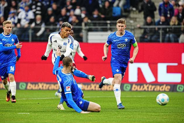 Goal for 1 0 Ransford Yeboah Koenigsdoerffer Hamburger SV, 11 GER, Hamburger SV vs SV Darmstadt 98, Football, 2 Bundesliga, Matchday 15, Season 2024 2025, 08 12 2024 DFL REGULATIONS PROHIBIT ANY USE OF PHOTOGRAPHS AS IMAGE SEQUENCES AND OR QUASI VIDEO GER, Hamburger SV vs SV Darmstadt 98, Football, 2 Bundesliga, Matchday 15, Season 2024 2025, 08 12 2024 Hamburg Copyright: xEibner-Pressefoto MarcelxvonxFehrnx EP_MFN