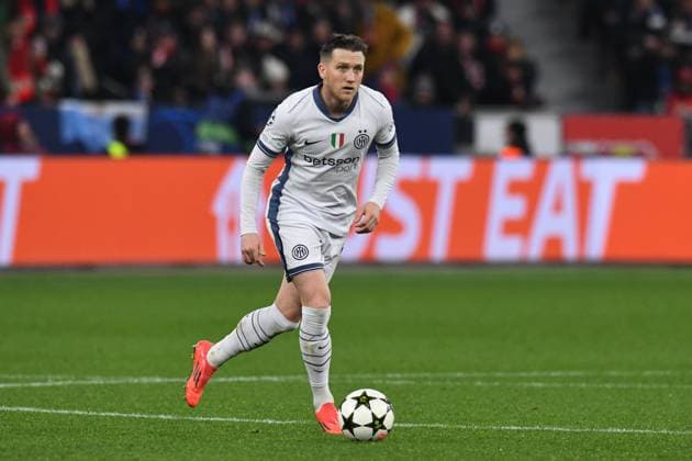 Piotr Zielinski Inter Milan GER, Bayer 04 Leverkusen vs Inter Milan, Football, UEFA Champions League, League Phase, 2024 2025 Season, 10 12 2024 DFL REGULATIONS PROHIBIT ANY USE OF PHOTOGRAPHS AS IMAGE SEQUENCES AND OR QUASI VIDEO GER, Bayer 04 Leverkusen vs Inter Milan, Football, UEFA Champions League, League Phase, 2024 2025 Season, 10 12 2024 Leverkusen Copyright: xEibner-Pressefoto ThomasxThienelx EP_TTL
