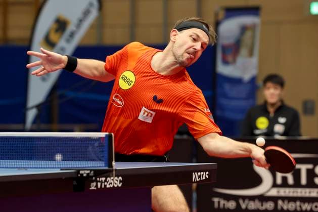 Timo Boll Borussia Duesseldorf controls the ball, 1 mens table tennis Bundesliga, TTC Schwalbe Bergneustadt vs Borussia Duesseldorf, Burstenhalle, December 11, 2024 in Bergneustadt, Germany Photo by Marco Steinbrenner DeFodi Images Timo Boll Borussia Duesseldorf controls the ball, 1 mens table tennis Bundesliga, TTC Schwalbe Bergneustadt vs Borussia Duesseldorf, Burstenhalle, December 11, 2024 in Bergneustadt, Germany Photo by Marco Steinbrenner DeFodi Images Defodi 700 berg dus 20241211 022 Defodi-700