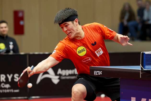 Dang Qiu Borussia Duesseldorf controls the ball, 1 mens table tennis Bundesliga, TTC Schwalbe Bergneustadt vs Borussia Duesseldorf, Burstenhalle, December 11, 2024 in Bergneustadt, Germany Photo by Marco Steinbrenner DeFodi Images Dang Qiu Borussia Duesseldorf controls the ball, 1 mens table tennis Bundesliga, TTC Schwalbe Bergneustadt vs Borussia Duesseldorf, Burstenhalle, December 11, 2024 in Bergneustadt, Germany Photo by Marco Steinbrenner DeFodi Images Defodi 700 berg dus 20241211 075 Defodi-700