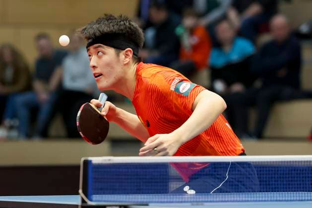Dang Qiu Borussia Duesseldorf controls the ball, 1 mens table tennis Bundesliga, TTC Schwalbe Bergneustadt vs Borussia Duesseldorf, Burstenhalle, December 11, 2024 in Bergneustadt, Germany Photo by Marco Steinbrenner DeFodi Images Dang Qiu Borussia Duesseldorf controls the ball, 1 mens table tennis Bundesliga, TTC Schwalbe Bergneustadt vs Borussia Duesseldorf, Burstenhalle, December 11, 2024 in Bergneustadt, Germany Photo by Marco Steinbrenner DeFodi Images Defodi 700 berg dus 20241211 091 Defodi-700