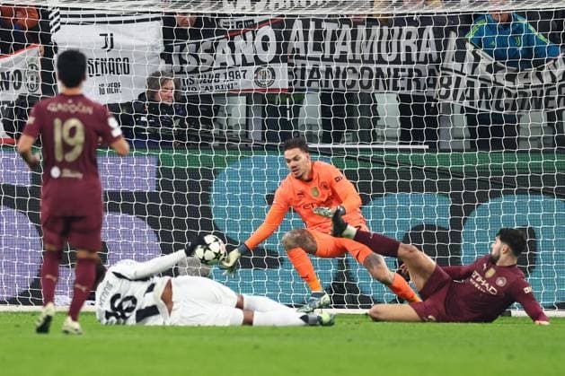 Weston McKennie of Juventus scoring a goal (2-0) Juventus v Manchester City, UEFA Champions League, Group Stage, Football, Allianz Stadium, Turin, Italy - 11 Dec 2024 EDITORIAL USE ONLY No use with unauthorised audio, video, data, fixture lists, club league logos or live services. Online in-match use limited to 120 images, no video emulation. No use in betting, games or single club league player publications. Copyright: xSimonxDael Shutterstockx 14984981ao