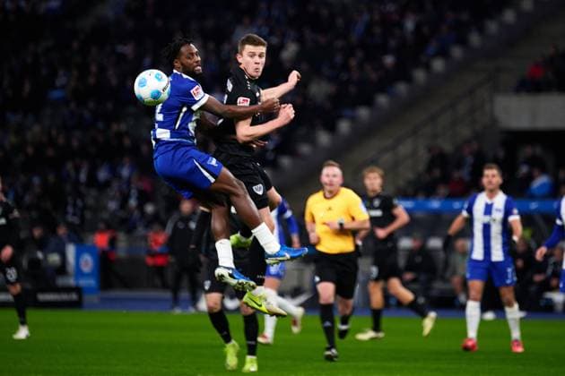 Deyovaisio Zeefuik Hertha BSC, 42 , GER, Hertha BSC vs SC Preussen Muenster, Soccer Men, 2 Bundesliga, Season 2024 2025, Matchday 16, 13 12 2024 DFL REGULATIONS PROHIBIT ANY USE OF PHOTOGRAPHS AS IMAGE SEQUENCES AND OR QUASI VIDEO GER, Hertha BSC vs SC Preussen Muenster, Soccer Men, 2 Bundesliga, Season 2024 2025, Matchday 16, 13 12 2024 Berlin Copyright: xEibner-Pressefotox xClaudiusxRauchx EP_CRH