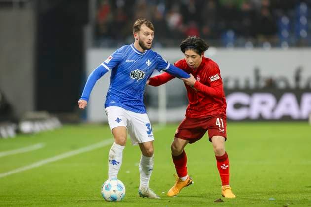 Killian Corredor SV Darmstadt 98 and Daisuke Yokota 1 FC Kaiserslautern battle for the ball, 2 Bundesliga, SV Darmstadt 98 vs 1 FC Kaiserslautern, Merck Stadion am Böllenfalltor, December 14, 2024 in Darmstadt, Germany Photo by Marco Steinbrenner DeFodi Images Killian Corredor SV Darmstadt 98 and Daisuke Yokota 1 FC Kaiserslautern battle for the ball, 2 Bundesliga, SV Darmstadt 98 vs 1 FC Kaiserslautern, Merck Stadion am Böllenfalltor, December 14, 2024 in Darmstadt, Germany Photo by Marco Steinbrenner DeFodi Images DFB DFL REGULATIONS PROHIBIT ANY USE OF PHOTOGRAPHS AS IMAGE SEQUENCES AND OR QUASI VIDEO Defodi 700 darm fck 20241214 016 Defodi-700 DFB DFL REGULATIONS PROHIBIT ANY USE OF PHOTOGRAPHS AS IMAGE SEQUENCES AND OR QUASI-VIDEO.