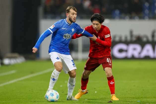 Killian Corredor SV Darmstadt 98 and Daisuke Yokota 1 FC Kaiserslautern battle for the ball, 2 Bundesliga, SV Darmstadt 98 vs 1 FC Kaiserslautern, Merck Stadion am Böllenfalltor, December 14, 2024 in Darmstadt, Germany Photo by Marco Steinbrenner DeFodi Images Killian Corredor SV Darmstadt 98 and Daisuke Yokota 1 FC Kaiserslautern battle for the ball, 2 Bundesliga, SV Darmstadt 98 vs 1 FC Kaiserslautern, Merck Stadion am Böllenfalltor, December 14, 2024 in Darmstadt, Germany Photo by Marco Steinbrenner DeFodi Images DFB DFL REGULATIONS PROHIBIT ANY USE OF PHOTOGRAPHS AS IMAGE SEQUENCES AND OR QUASI VIDEO Defodi 700 darm fck 20241214 021 Defodi-700 DFB DFL REGULATIONS PROHIBIT ANY USE OF PHOTOGRAPHS AS IMAGE SEQUENCES AND OR QUASI-VIDEO.