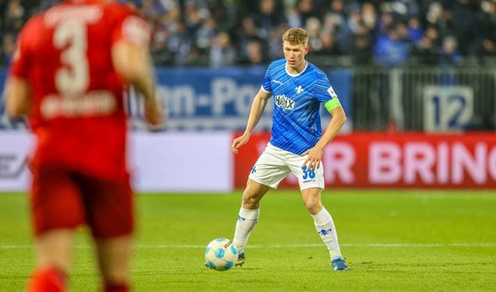 GER, Darmstadt, SV Darmstadt 98 vs 1 FC Kaiserlautern, 2 Bundesliga, Football, DFB, Season 2024 2025, Merck Stadion am Böllenfalltor, Matchday 16, pictured Clemens Riedel SV Darmstadt 98 38 DFB DFL REGULATIONS PROHIBIT ANY USE OF PHOTOGRAPHS AS IMAGE SEQUENCES AND OR QUASI VIDEO, 14 12 2024, Copyright: HMBxMedia HendrikxHamelau