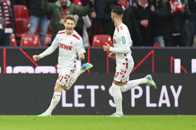 GER, 2 FBL, 1 FC Koeln vs 1 FC Nuernberg 15 12 2024, Rheinenergie Stadion, Koeln, GER, 2 FBL, 1 FC Koeln vs 1 FC Nuernberg, in the picture 2 0 for Koeln by 11 meters Florian Kainz FC Koeln 11 , goal jubilation jubilation jubilation, nordphotoxGmbHx xMeuter nph00351
