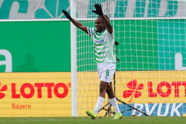 Noel Futkeu SpVgg Greuther Fuerth celebrates his goal for 1 0, 2 Bundesliga, SpVgg Greuther Fürth vs Hannover 96, Sportpark Ronhof Thomas Sommer, December 15, 2024 in Fürth, Germany Photo by Marco Steinbrenner DeFodi Images Noel Futkeu SpVgg Greuther Fuerth celebrates after scoring his teams first goal, 2 Bundesliga, SpVgg Greuther Fuerth vs Hannover 96, Sportpark Ronhof Thomas Sommer, December 15, 2024 in Fuerth, Germany Photo by Marco Steinbrenner DeFodi Images DFB DFL REGULATIONS PROHIBIT ANY USE OF PHOTOGRAPHS AS IMAGE SEQUENCES AND OR QUASI VIDEO Defodi 700 fuerth hannover 20241215 061 Defodi-700 DFB DFL REGULATIONS PROHIBIT ANY USE OF PHOTOGRAPHS AS IMAGE SEQUENCES AND OR QUASI-VIDEO.