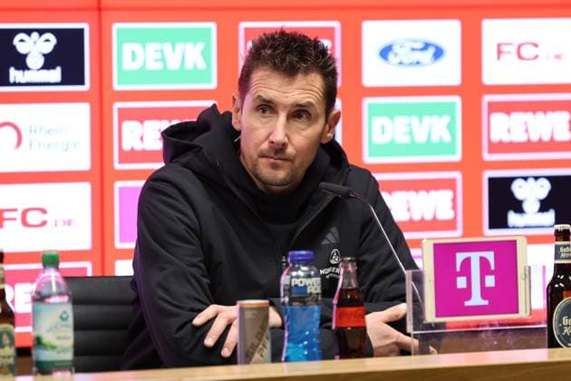 GER, 2 FBL, 1 FC Koeln vs 1 FC Nuernberg 15 12 2024, Rheinenergie Stadion, Koeln, GER, 2 FBL, 1 FC Koeln vs 1 FC Nuernberg, in the picture press conference PK after the match, Miroslav Klose Trainer Headcoach Nuernberg , nordphotoxGmbHx xMeuter nph00351