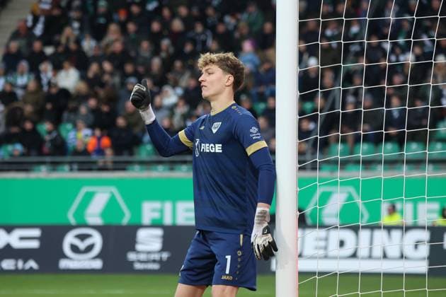 Johannes Schenk Preussen Muenster, 1 GER, Preussen Muenster vs SSV Ulm 1846, Football, 2 Liga, Matchday 17, Season 2024 2025, 21 12 2024 DFL REGULATIONS PROHIBIT ANY USE OF PHOTOGRAPHS AS IMAGE SEQUENCES AND OR QUASI VIDEO GER, Preussen Muenster vs SSV Ulm 1846, Football, 2 Liga, Matchday 17, Season 2024 2025, 21 12 2024 Muenster Copyright: xEibner-Pressefoto FrankxZeisingx EP_FZG