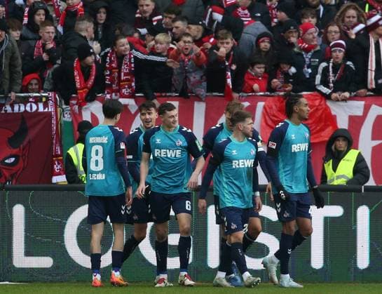 1 0 Köln durh Dejan Ljubicic 7, FC Köln 22 12 2024, Fußball, 2 Bundesliga, 1 FC Kaiserslautern 1 FC Köln, 17 Spieltag, Saison 2024 25, Fritz Walter Stadion, Kaiserslautern, Deutschland, zmdz, DFB DFL regulations prohibit any use of photographs as image sequences and or quasi video 1 FC Kaiserslautern 1 FC Köln