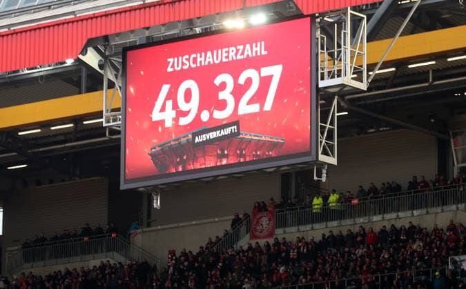 49,327 spectators watch the last match of the year in the sold-out Fritz Walter Stadium 22 12 2024, Football, 2 Bundesliga, 1 FC Kaiserslautern 1 FC Köln, Matchday 17, Season 2024 25, Fritz Walter Stadium, Kaiserslautern, Germany, zmdz, DFB DFL regulations prohibit any use of photographs as image sequences and or quasi video 1 FC Kaiserslautern 1 FC Köln