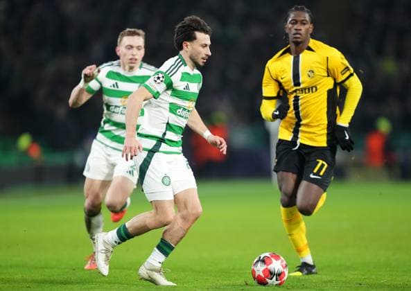 Celtic s Nicolas Kuhn of Celtic during UEFA Champions League - Match Day 7 of 8 between Celtic FC and BSC Young Boys at Celtic Park, on 22nd January 2025 in Glasgow, Scotland. (Picture by Mark Runnacles) Celtic v Young Boys, UEFA Champions League, Group Stage, Football, Celtic Park, Glasgow, UK - 22 Jan 2025 EDITORIAL USE ONLY No use with unauthorised audio, video, data, fixture lists, club league logos or live services. Online in-match use limited to 120 images, no video emulation. No use in betting, games or single club league player publications. Copyright: xMarkxRunnacles Shutterstockx 15108894bv