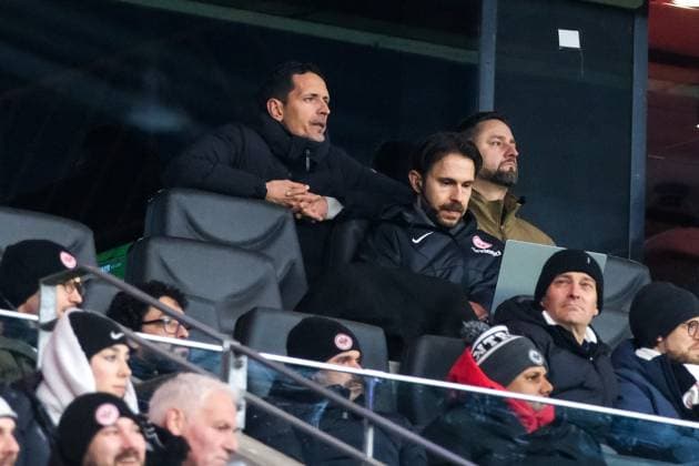 Dino Toppmoeller Eintracht Frankfurt, Coach on the stand, GER, Eintracht Frankfurt vs Ferencvaros Budapest, Football, UEFA Europa League, Matchday 7, Season 2024 25, 23 01 2025 GER, Eintracht Frankfurt vs Ferencvaros Budapest, Football, UEFA Europa League, Matchday 7, Season 2024 25, 23 01 2025 Frankfurt Copyright: xEibner-Pressefoto FlorianxWieganx EP_FWD
