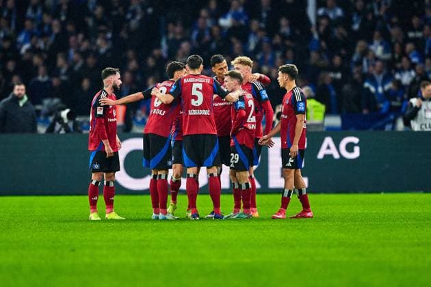 Hamburger SV, cheers about goal, GER, Hertha BSC vs Hamburger SV HSV , Soccer Men, 2 Bundesliga, Season 2024 2025, Matchday 19, 25 01 2025 DFL REGULATIONS PROHIBIT ANY USE OF PHOTOGRAPHS AS IMAGE SEQUENCES AND OR QUASI VIDEO GER, Hertha BSC vs Hamburger SV HSV , Soccer Men, 2 Bundesliga, Season 2024 2025, Matchday 19, 25 01 2025 Berlin Copyright: xClaudiusxRauch,xEibner-Pressefotox xClaudiusxRauchx EP_CRH